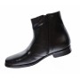 Ghete barbati, elegante, din piele naturala, negru, cu fermoar, GMORISN