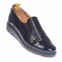 Oferta marimea 38 - Pantofi dama model casual din piele naturala, in combinatie cu piele lac,  bleumarian, foarte comozi, - LP103BLMLAC