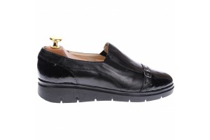   Pantofi dama casual din piele naturala, cu platforme - P103CRN2