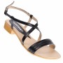 Sandale dama casual din piele naturala culoare Negru Box S8N2