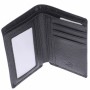 Portofel barbati din piele naturala, negru, 9 x 12 cm, KDL-525