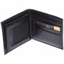 Portofel barbati din piele naturala, negru, 11 x 10 cm, 405