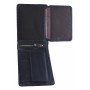 Portofel barbati din piele naturala, design crocodil, negru, 12 x 10 cm, 510CROCON