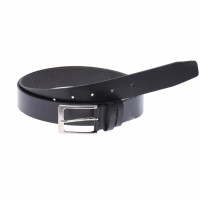 Curea dama 2.4cm, casual-eleganta, din piele naturala, negru - CK24CM