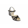 Sandale dama negre din piele naturala cu platforma - S5N