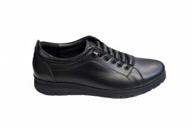 Pantofi barbati sport din piele naturala, negru, CIUCALETI SHOES - TEST25
