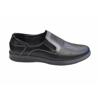 Pantofi barbati casual, din piele naturala, negru, CIUCALETI SHOES - TEST30
