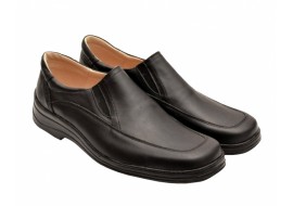 Pantofi barbati pe calapod lat piele naturala, masuri 39 - 47 Negru