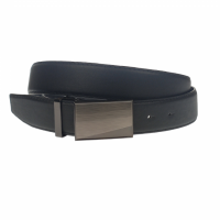 Curea barbati, casual-eleganta, din piele ecologica, latime 3.5 cm, negru - CK153N