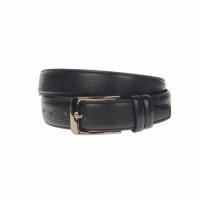 Curea barbati, casual-eleganta, din piele ecologica, latime 3.5 cm, negru - CK159N