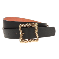 Curea dama, casual-eleganta, din piele ecologica, latime 3 cm, negru - CRD004N