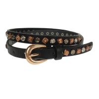 Curea dama, casual-eleganta, din piele ecologica, latime 2 cm, negru - CRD011N
