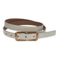 Curea dama, casual-eleganta, din piele ecologica, latime 2 cm, alb - CRD010ALB