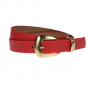 Curea dama din piele ecologica cu latime 2.5 cm Model alb CRD025A