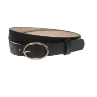 Curea dama, casual-eleganta, din piele ecologica, latime 2.5 cm, negru - CRD022Na