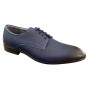 Pantofi Derby bărbați bleumarin din piele naturală perforată 346ABLM