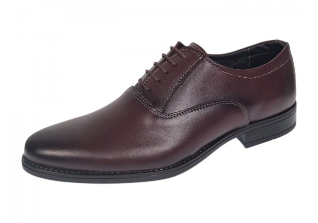 Pantofi barbati eleganti din piele naturala - Visiniu GKR84VIS