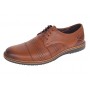 Pantofi barbati casual din piele naturala maro cu perforatii 267M