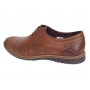Pantofi barbati casual din piele naturala maro cu perforatii 267M