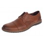 Pantofi barbati casual din piele naturala maro cu perforatii 267M