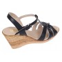 Sandale dama negre din piele naturala box cu barete impletite si talpa tip pana S51NBOX