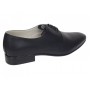 Marimea 44 Pantofi barbati negri eleganti din piele naturala matritata NIC5NBR