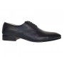 Marimea 44 Pantofi barbati negri eleganti din piele naturala matritata NIC5NBR