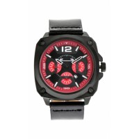 Ceas de mana barbati elegant, business, curea de piele Matteo Ferari- MF8260LTHNEGRUROZ