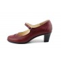 Pantofi dama grena, eleganti, din piele naturala - P104VIS
