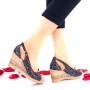 Sandale dama color-vitralii din piele naturala toc 7cm - NA117