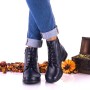 Ghete dama casual din piele naturala bleumarin - NA160BL