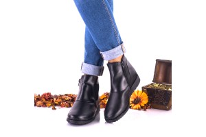 Ghete dama negre din piele naturala - NA108
