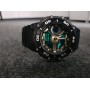 Ceas de mana barbati sport Q&Q Dual Time, cu sistem digital si analog negru cu auriu - TA9034