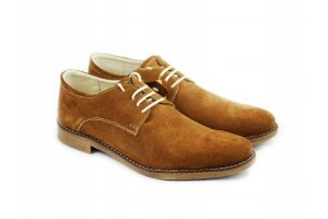 Pantofi casual barbati din piele naturala intoarsa maro 855 Camel