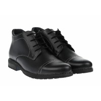 OFERTA MARIMEA  40  - Ghete barbati din piele naturala, imblanite, negre - L2079N