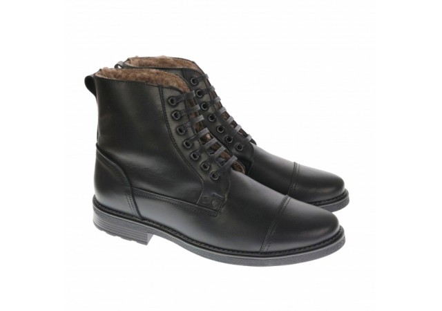 Ghete barbati din piele naturala, imblanite, Nicholas. PH1202N