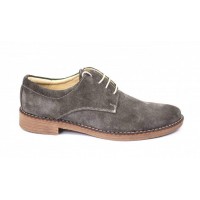 Pantofi barbati casual din piele naturala intoarsa , Gri - 855G
