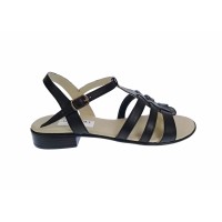 Marimea 40  - Sandale dama negre din piele naturala, CORA, LS2NBOX
