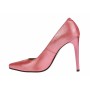 Pantofi stiletto dama roz, din piele naturala lucioasa, toc 9 cm - NA978