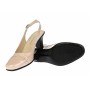Pantofi dama decupati, eleganti, din piele naturala, cu toc - S301BEJ