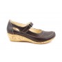 Oferta marimea 38 - Pantofi dama cu platforma din piele naturala, maro - Foarte comozi LP9154MBOX2