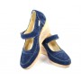Oferta marimea 39 -  Pantofi dama, cu platforma, din piele naturala/intoarsa,  foarte comozi - LP9154VELBLM