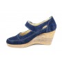 Oferta marimea 39 -  Pantofi dama, cu platforma, din piele naturala/intoarsa,  foarte comozi - LP9154VELBLM
