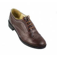 Marimea 37, 39 Pantofi dama maro casual din piele naturala P29M