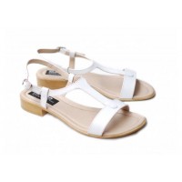 Sandale dama din piele naturala lacuita - S16ALBLAC