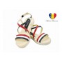 Sandale dama din piele naturala cu platforma joasa - cod ROV24S