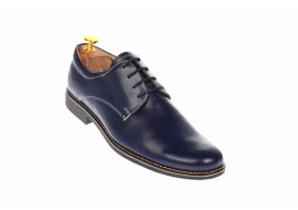 Oferta marimea   42  -  Pantofi barbati, casual- eleganti, din piele naturala, bleumarin inchis, LP80BLM