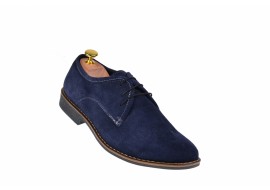 Oferta marimea 39, 42 Pantofi barbati casual din piele naturala bleumarin - L85BLVEL