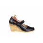 Pantofi dama cu platforma din piele naturala - Foarte comozi P9154NBOX