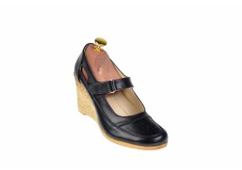 Oferta marimea 39 - Pantofi dama, cu platforma, din piele naturala -  LP9154NBOX